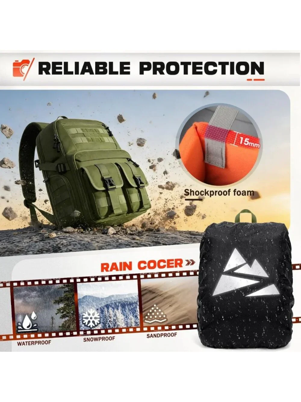 Camera Backpack for DSLR/SLR/Mirrorless - Stylish, Durable, & Spacious Bag for